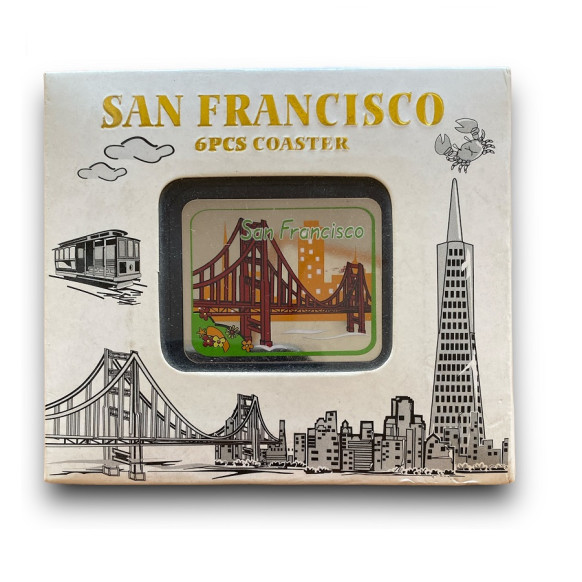 6 Adet San Francisco Set Plastik Bardak Altlığı