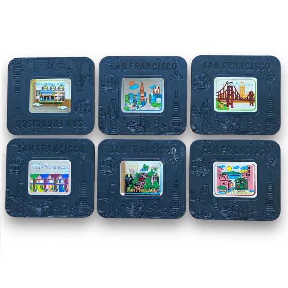 6 Adet San Francisco Set Plastik Bardak Altlığı