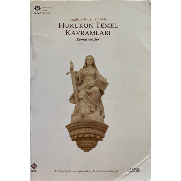 Hukukun Temel Kavramları, Ekin Yayınları,  69,00 TL - eskicievi.com'da