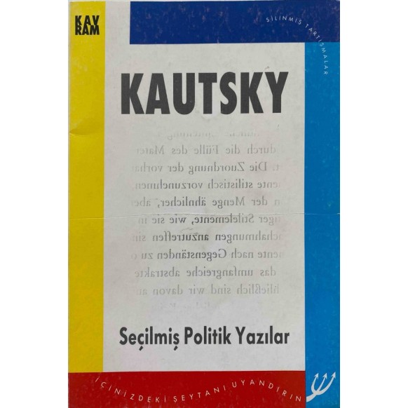 Kautsky - Seçilmiş Politik Yazılar, Kavram Yayınları,  59,40 TL - eskicievi.com'da