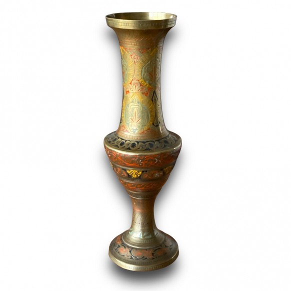 Pirinç Dövme işlemeli Dekorasyon Vazo