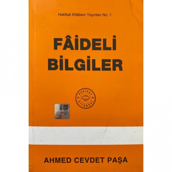 Faideli Bilgiler - Ahmed Cevdet PAŞA  Hakikat Yayınları  29,40 TL - eskicievi.com'da