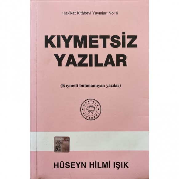 Kıymetsiz Yazılar - Hüseyn Hilmi Işık  Hakikat Yayınları  29,75 TL - eskicievi.com'da