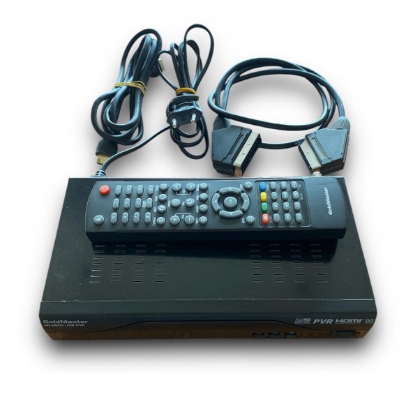 Goldmaster HD-4600 USB PVR Uydu Alıcısı, Kumanda, HDMİ ve Scart Kablosu