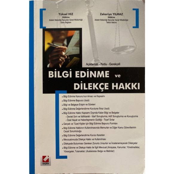 Bilgi Edinme ve Dilekçe Hakkı  Seçkin Yayınları  40,00 TL - eskicievi.com'da