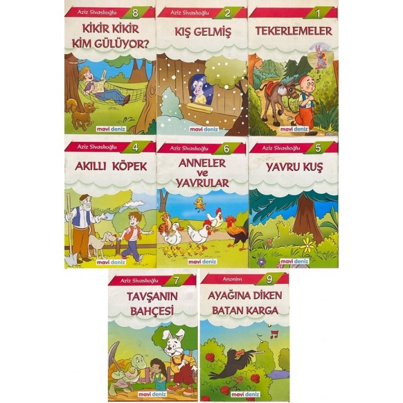 İlkokul 1. Sınıf Okuma kitabı - Karışık 8 Adet