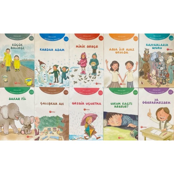 Asya ile Ayaz Okuma Seti 1. Sınıf Okuma Kitabı - 10 Kitap