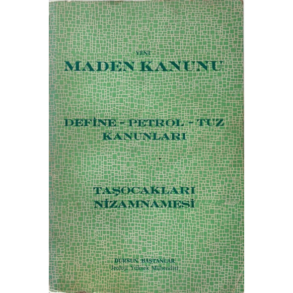 Maden Kanunu - Dursun Baştanlar  Yazarın Kendi Yayını  25,00 TL - eskicievi.com'da