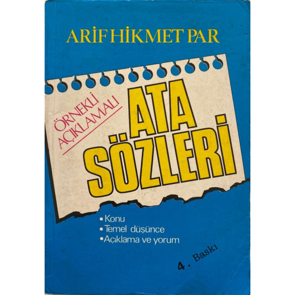 Örnekli Açıklamalı Ata Sözleri - Arif Hikmet Par, Serhat Yayınları,  60,00 TL - eskicievi.com'da