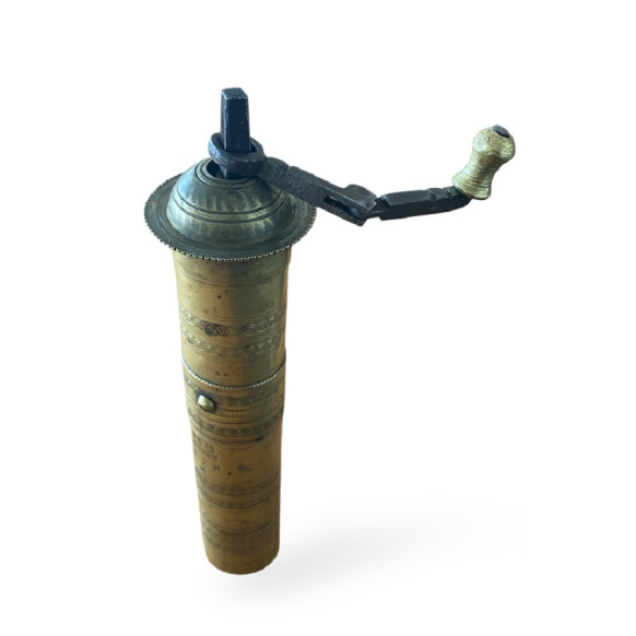 Y Sozen Garanti Damgalı, Antika Pirinç Malzemeden El Çevirmeli Kahve Değirmeni