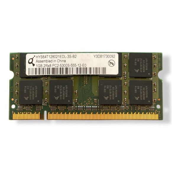 Qimonda 1 GB DDR2 5300S - 667 Mhz  - Notebook Ram Bellek HYS64T128021EDL