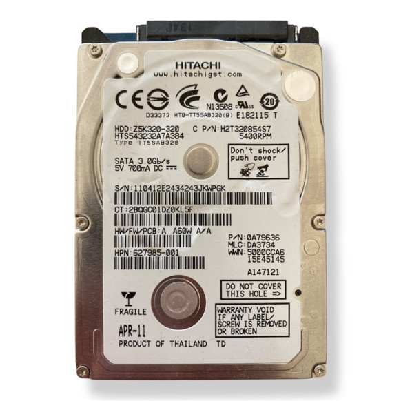 Hitachi 320 GB Sata Harddisk - Model No  Z5K320-320, HTS543232A7A384, Sata Harddisk