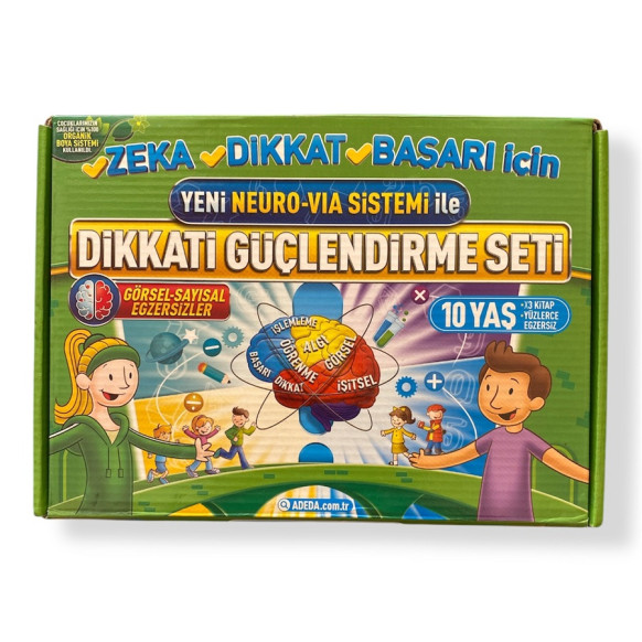 Yeni Neuro Vıa Sistemi ile Dikkati Güçlendirme Seti-10 Yaş (3 Kitap Takım) - Osman Abalı  Adeda Yayınları  300,00 TL - eskici...
