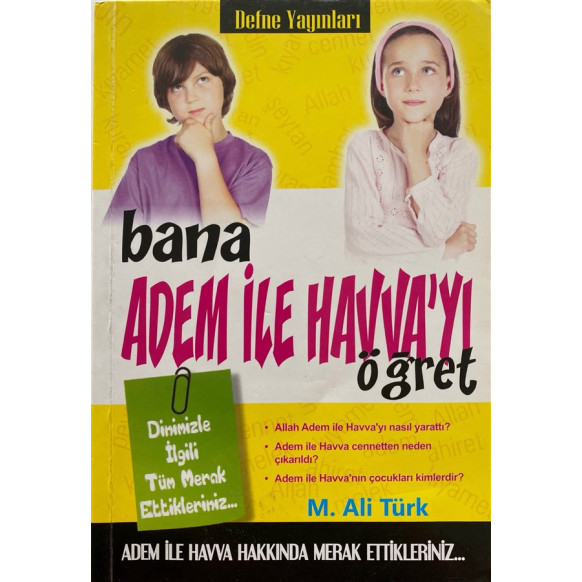 Bana Adem ile Havva'yı Öğret - M. Ali Türk  Defne Yayınları  30,00 TL - eskicievi.com'da