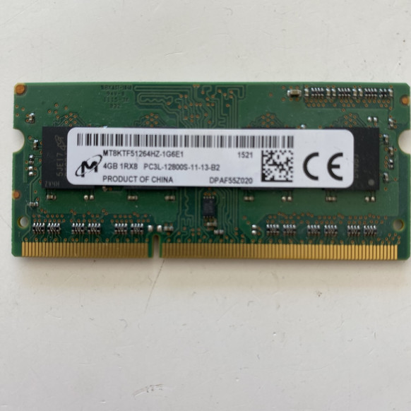 Micron - 4 GB DDR3 - PC3-12800 1600MHz Notebook Ram - Model : MT8KTF51264HZ-1G6E1