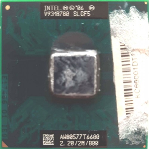 intel Core 2 Duo T6600 - 2.20 GHZ / 2M / 800 Mhz / SLGF5 - Notebook işlemci