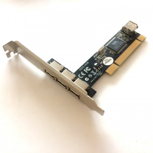PCİ - USB Kart - 3 USB çıkışlı + 1 Kasa içi Bağlantılı