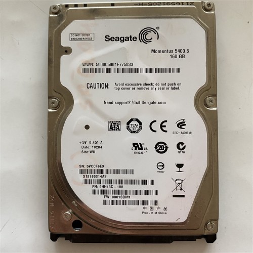 Seagate, 160 GB, Sata - 2.5 İnch Notebook Harddisk, Model No - ST9160314AS