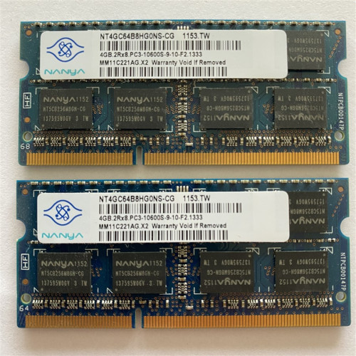 Nanya 2X4 - 8 GB DDR3 1333 MHz Notebook Ram Bellek Model - NT2GC64B88B0NS-CG