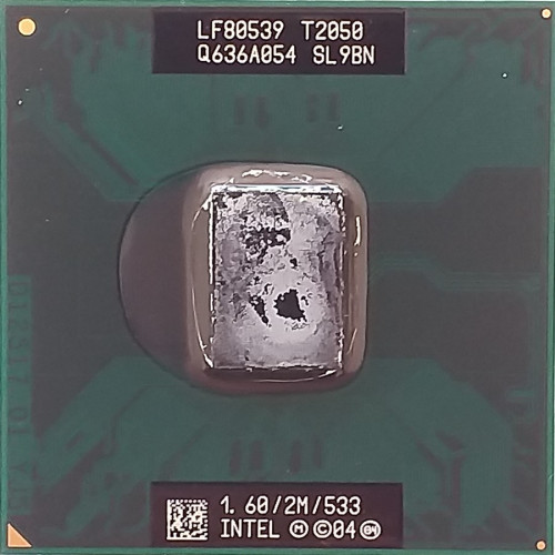 intel Core Duo T2050 - 1.6 GHz / 2 MB / 533 FSB / SL9BN