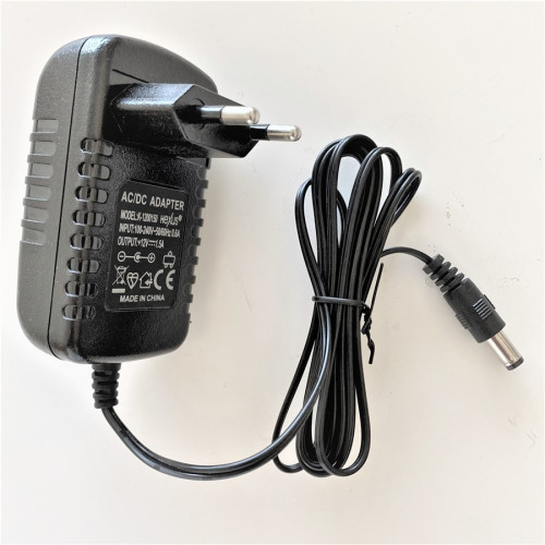 Hexus 12 Volt -1.5 Amper Model K1200150 Adaptör. Dış : 5.1 mm - İç : 2.1 mm Uç Boyutu