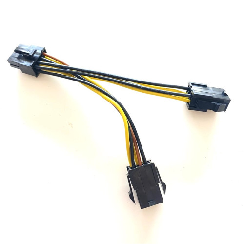 Çift 6 Pin, Dişi Tek 8 Pin Erkek Ekran Kartı Güç Kablosu