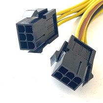 Çift 6 Pin, Dişi Tek 8 Pin Erkek Ekran Kartı Güç Kablosu