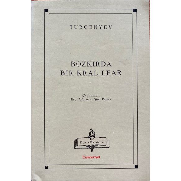 Bozkırda Bir Kral Lear  Cümle Yayınları  22,50 TL - eskicievi.com'da