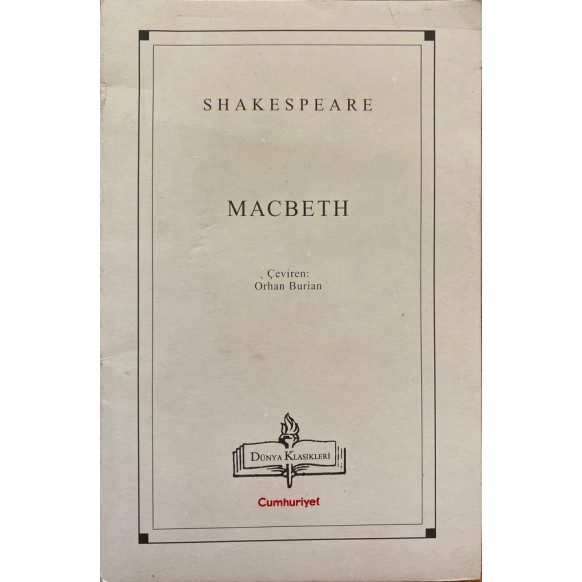 Macbeth  Cumhuriyet Yayınları  22,50 TL - eskicievi.com'da