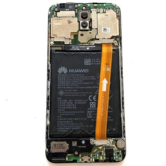 Huawei Mate 10 Lite, RNE-L01 - Anakart, Orta kasa, Batarya Üzerinde